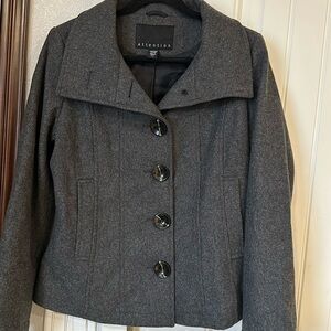attention Gray Wool Blend Coat excellent condition like new